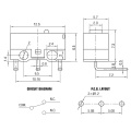 Series Square Typ Head Button Druckschalter mit Anzeigelampe